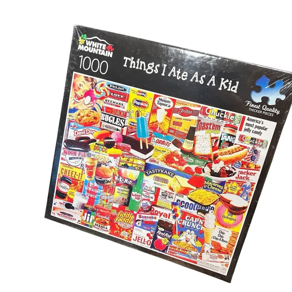Puzzle Things I Ate As A Kid 1000 Piece Foodie Retro Gift White Mountain Jigsaw